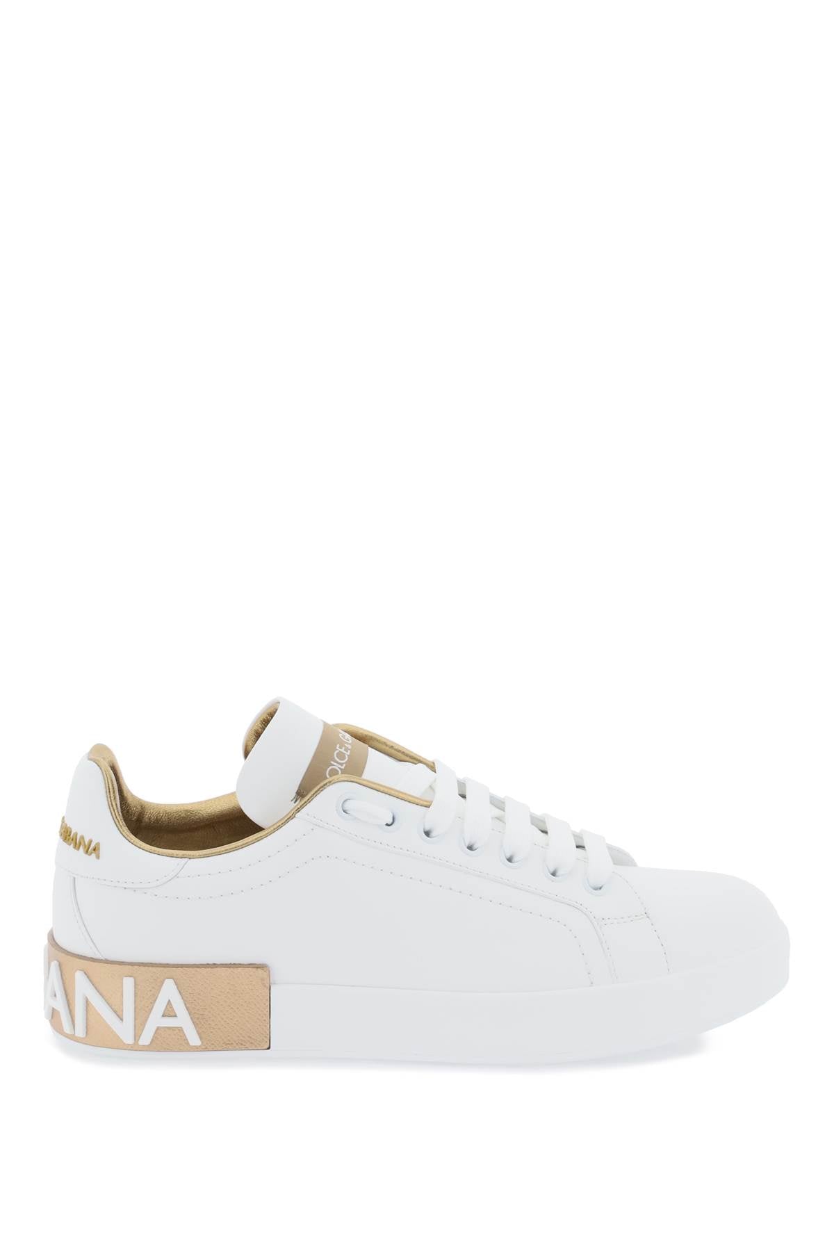 DOLCE & GABBANA Nappa Leather Portofino Sneaker for Women - Size 8