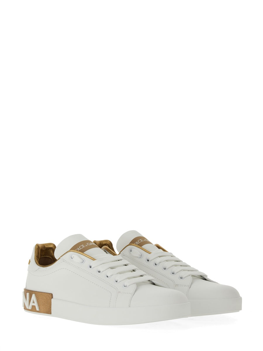 DOLCE & GABBANA Leather Sneakers for Women - Size Up for Perfect Fit