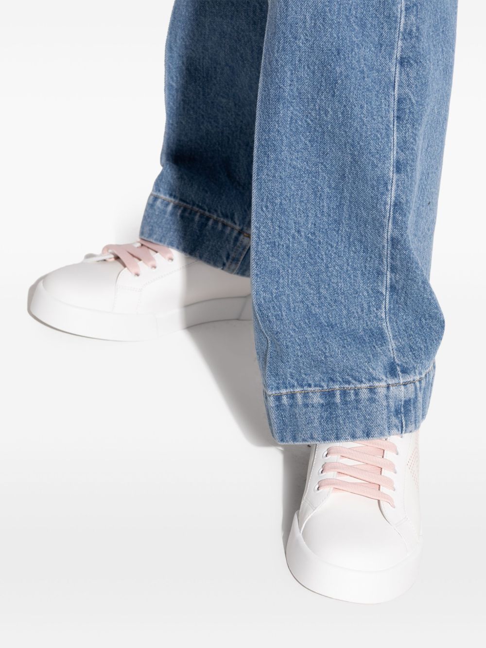 DOLCE & GABBANA Portofino Leather Sneaker - Women's Size