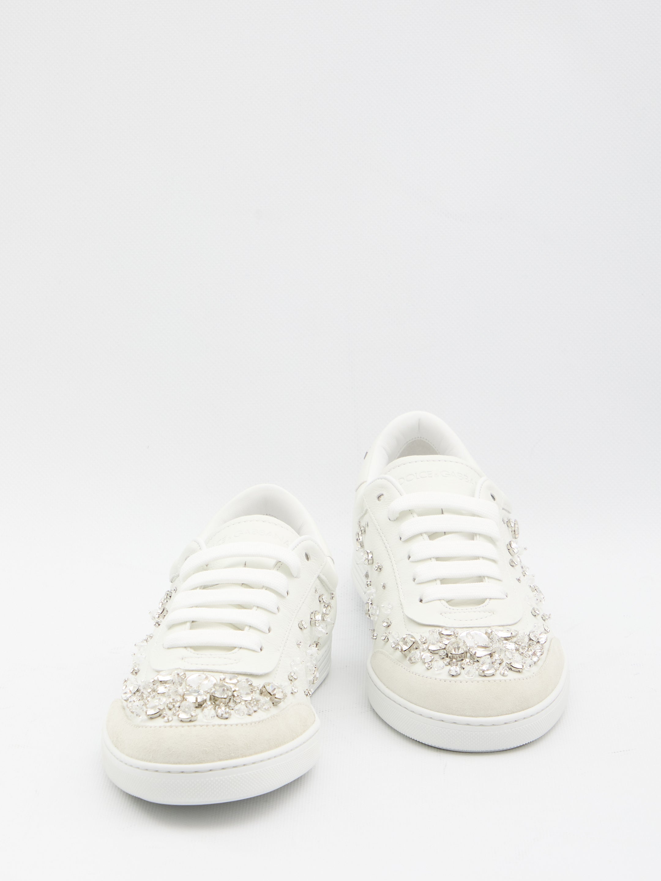 DOLCE & GABBANA Embellished Rhinestone Sneakers - Women’s Size