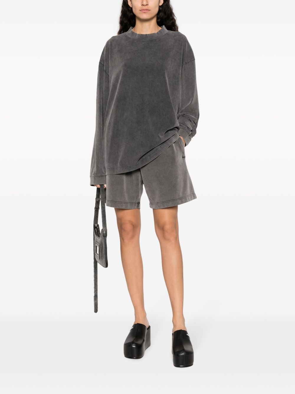 ACNE STUDIOS Men's Cotton T-Shirt and Polo with Logo Patch - Drop Shoulder Style