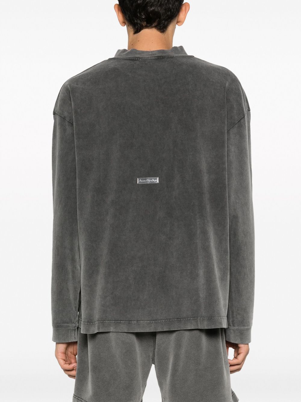 ACNE STUDIOS Unisex Logo Cotton T-Shirt - Long Sleeve