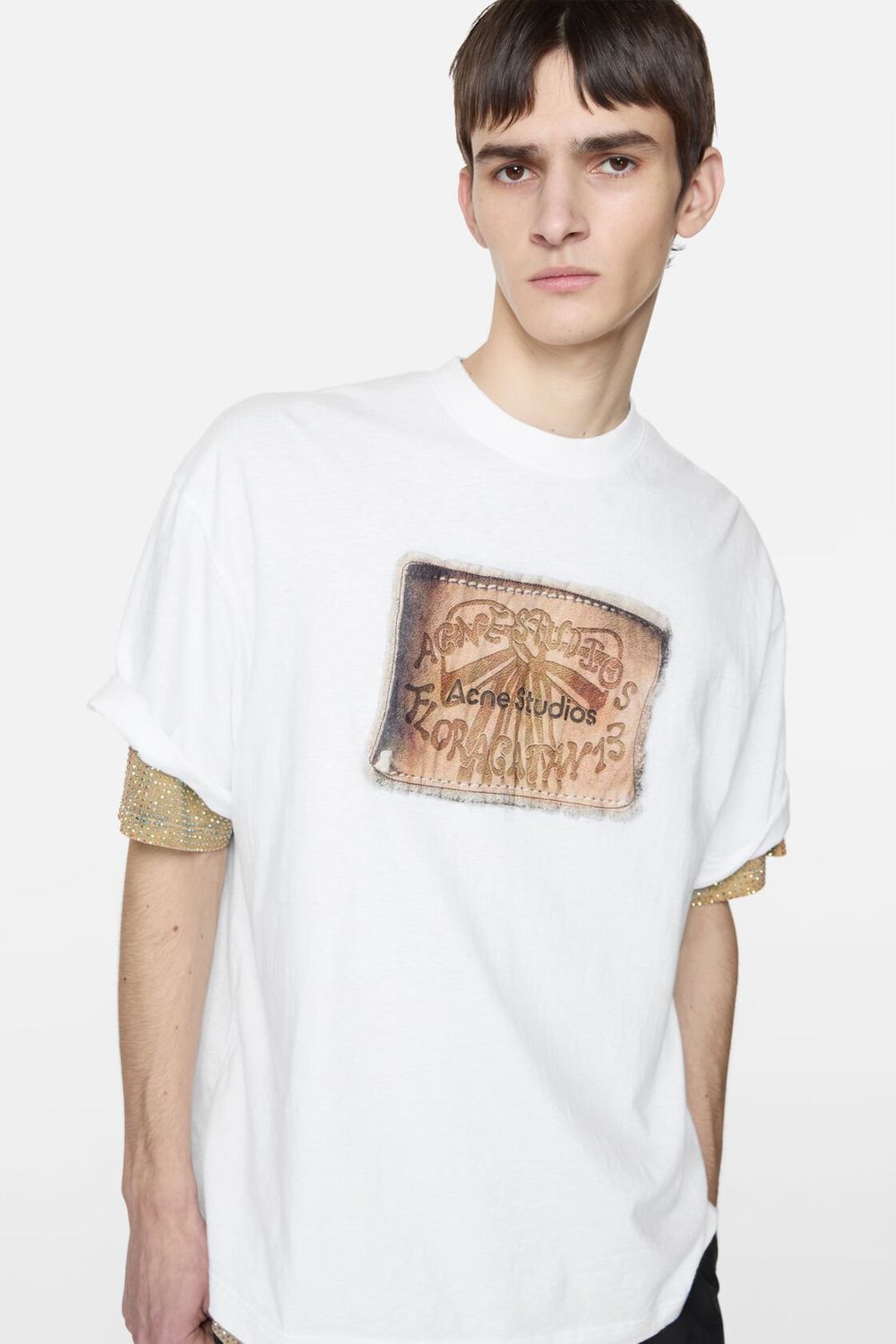 ACNE STUDIOS U Bow Label Logo T-Shirt
