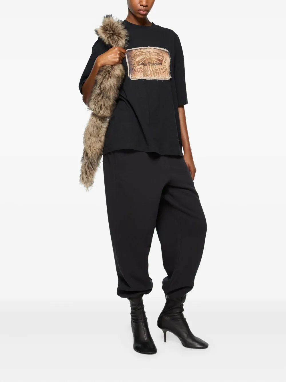 ACNE STUDIOS Exford U Bow Label Logo T-Shirt