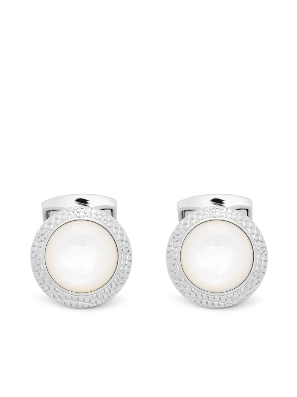 TATEOSSIAN Round Palladium Cufflinks for Men