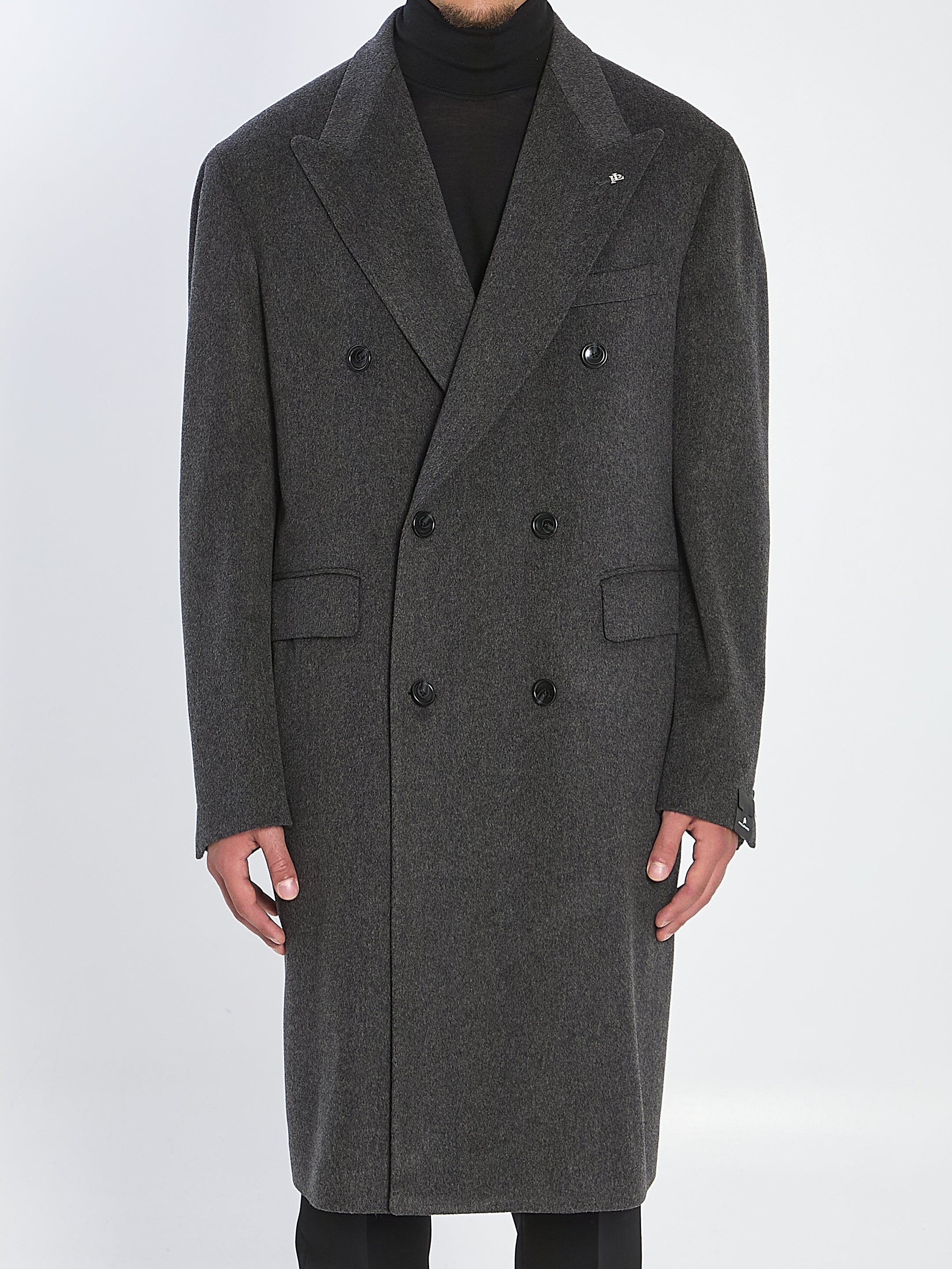 TAGLIATORE Double-Breasted Virgin Wool Jacket - Size 52