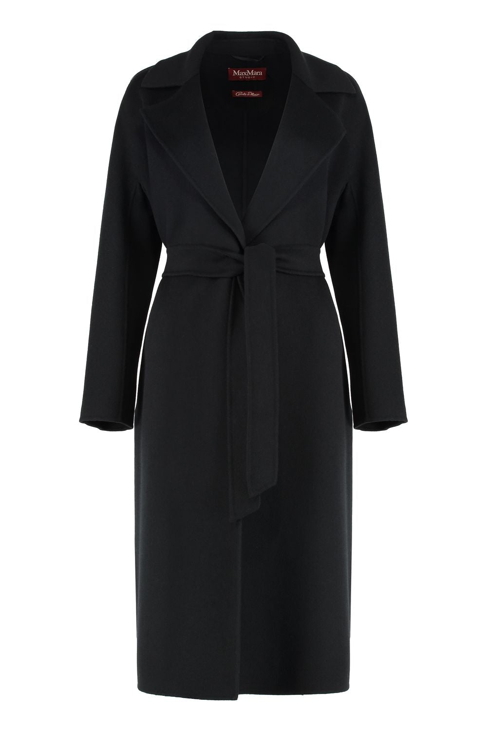 MAX MARA STUDIO Single-Breasted Wool Jacket with Coordinated Waist Belt - SS25