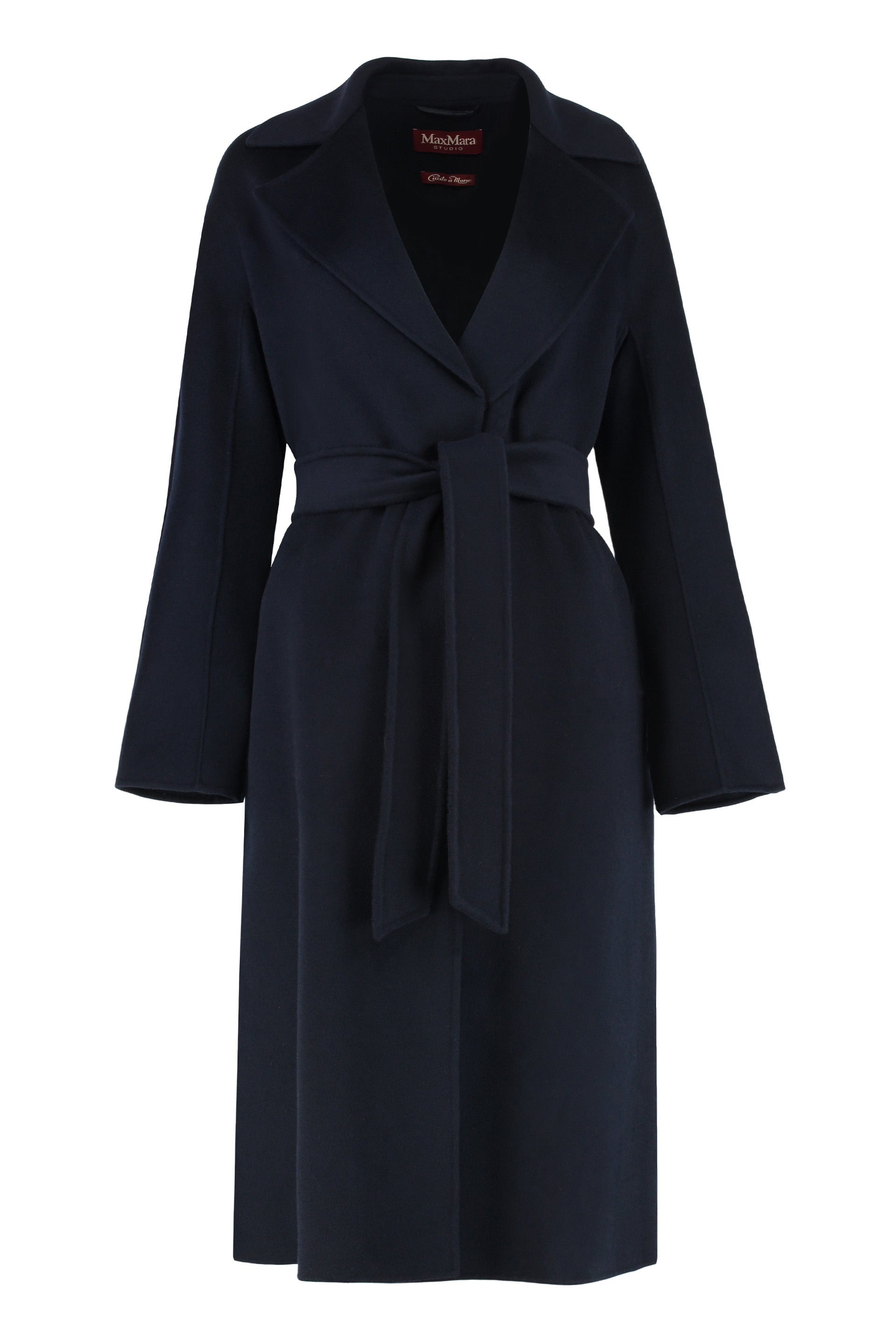 MAX MARA STUDIO Wool and Cashmere Jacket with Coordinated Waist Belt