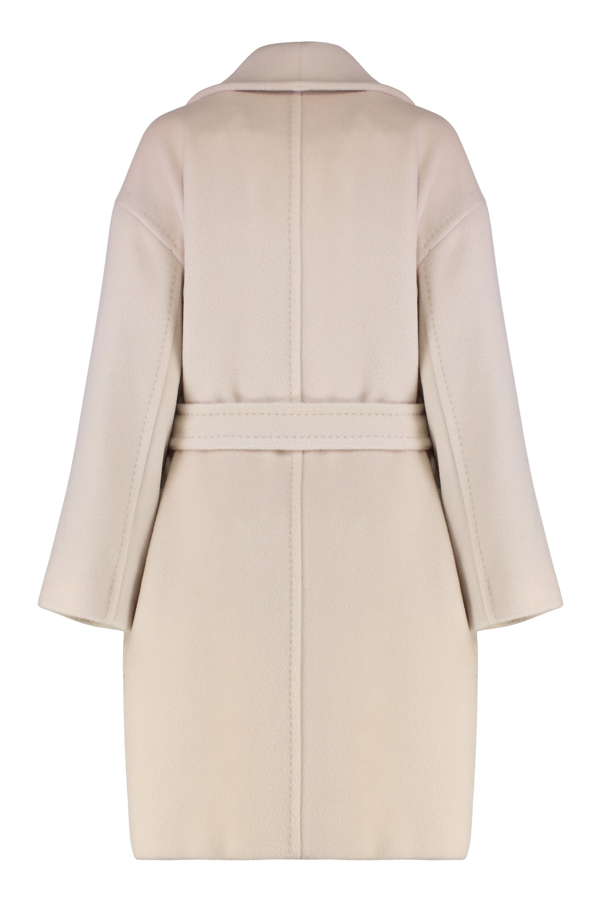 MAX MARA STUDIO Wool and Alpaca Jacket with Waist Belt