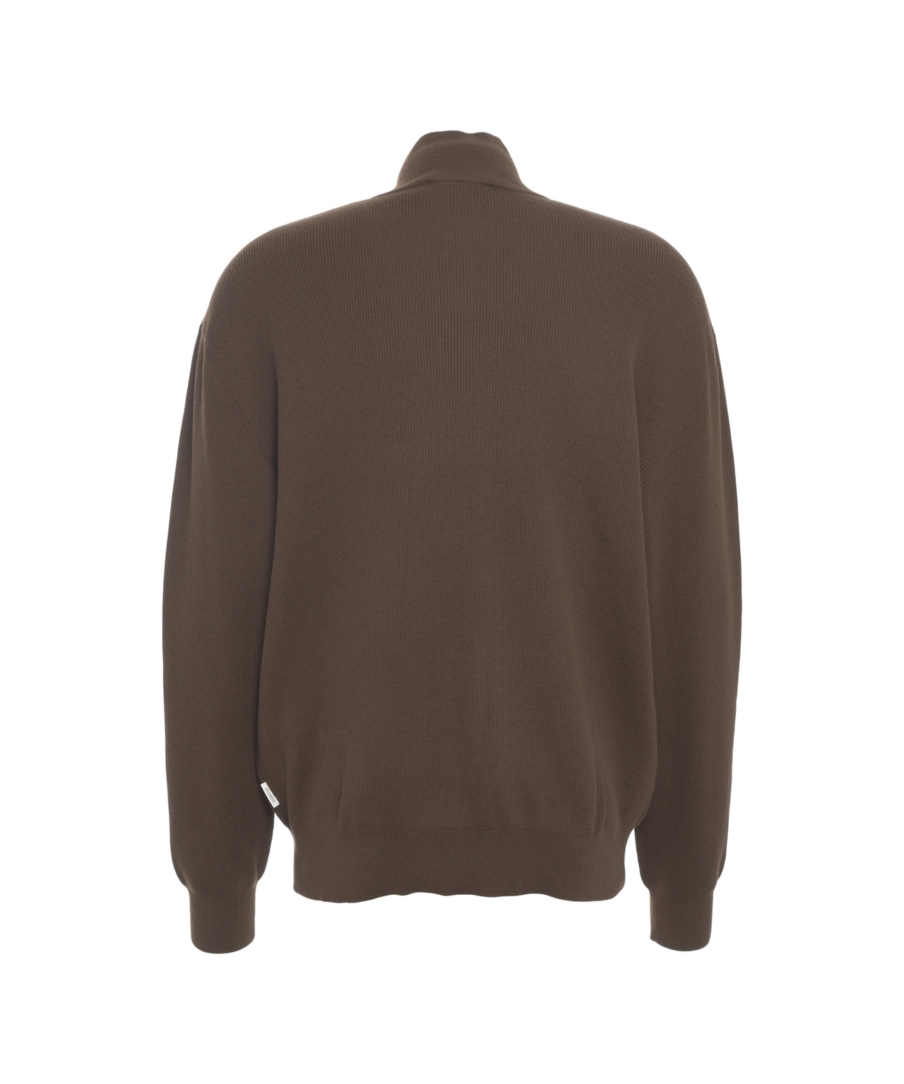 CLOSED Oversized Ribbed Pullover with Half-Zip for Men