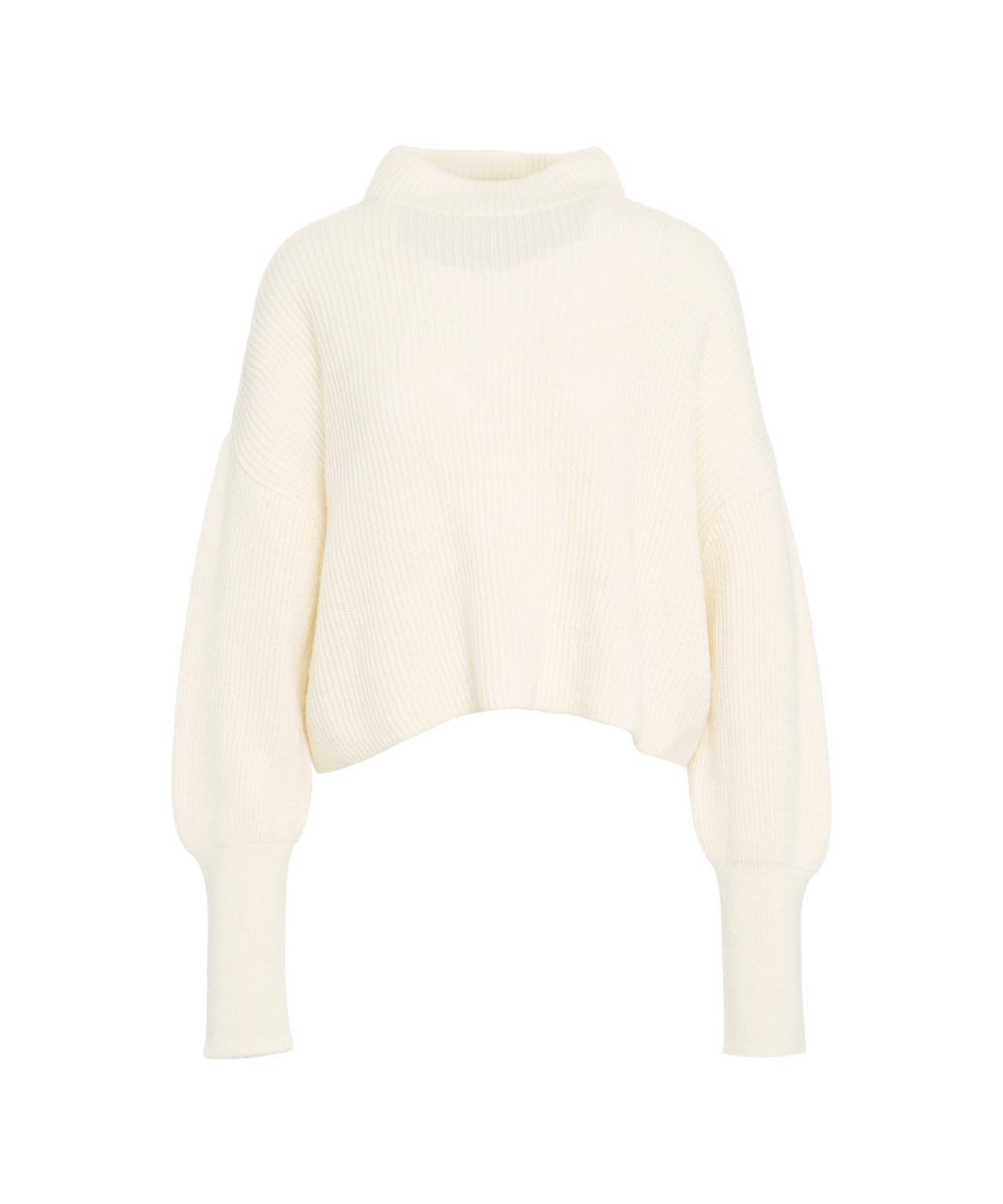 CLOSED Oversized Knit Sweater with High Collar and Voluminous Sleeves