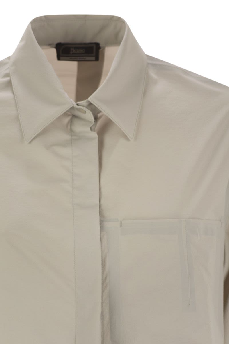 HERNO Relaxed Fit Technical Stretch Shirt