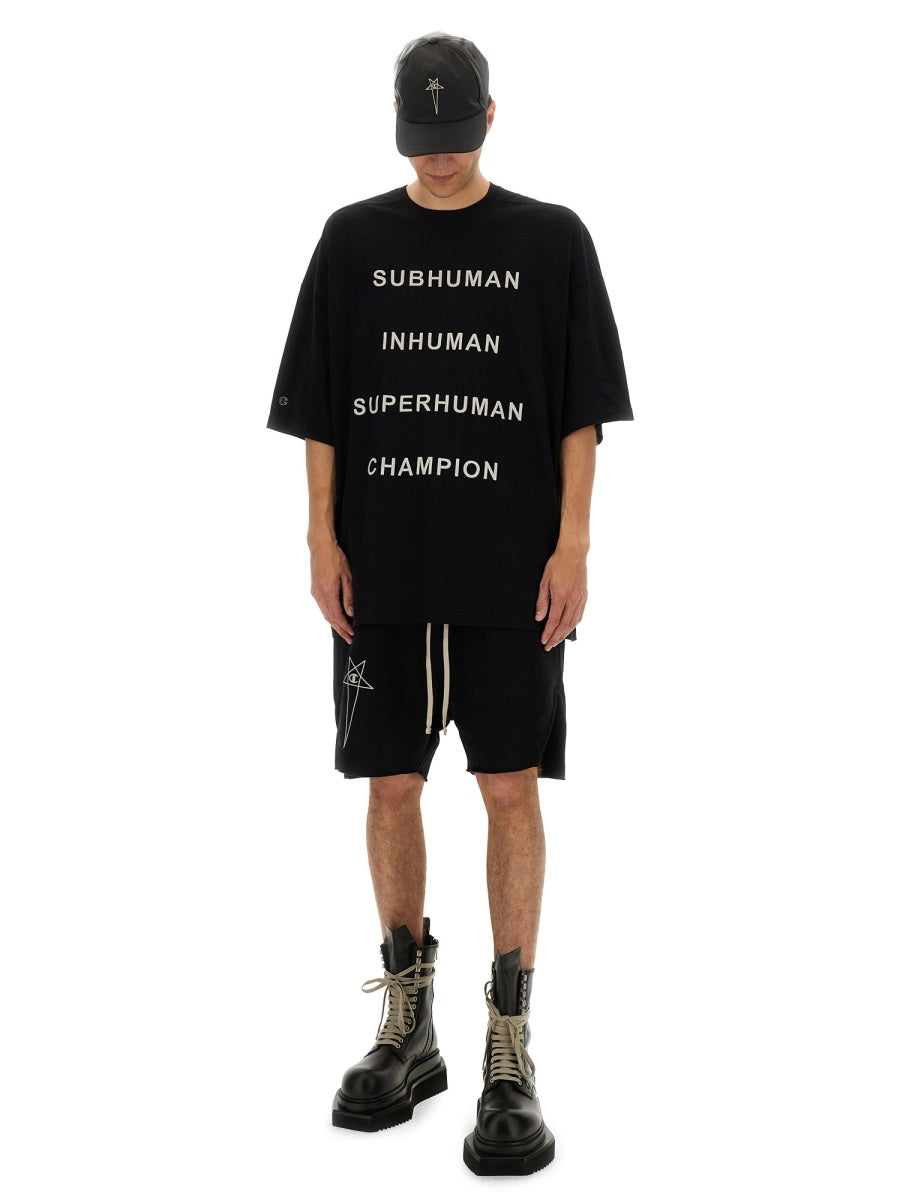 RICK OWENS X CHAMPION Collaboration Short Sleeve T-Shirt