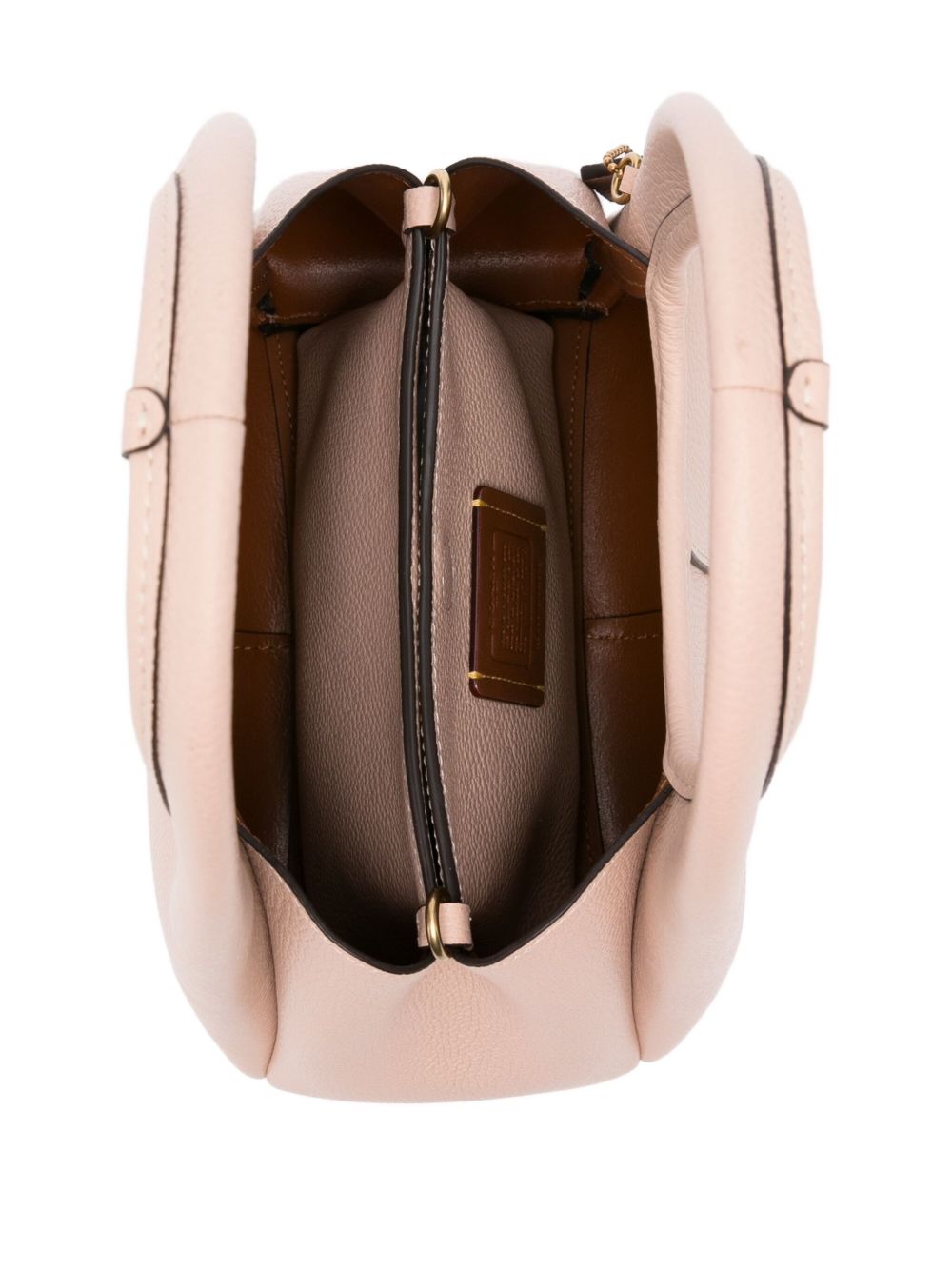 COACH Structured Mini Leather Crossbody Handbag