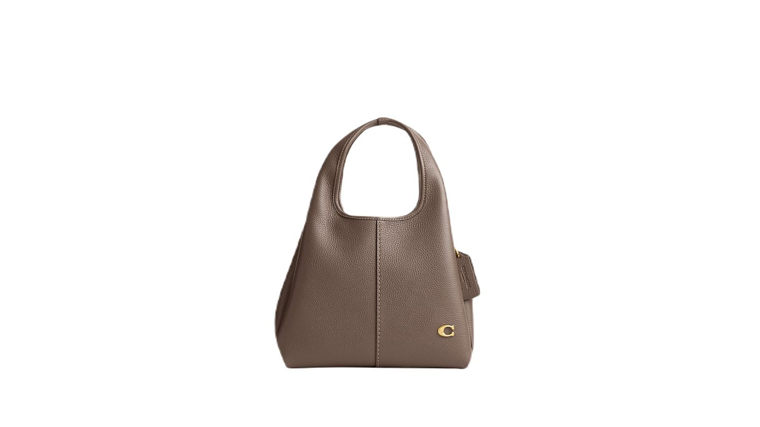 COACH Polished Pebble Leather Wool Shoulder Bag