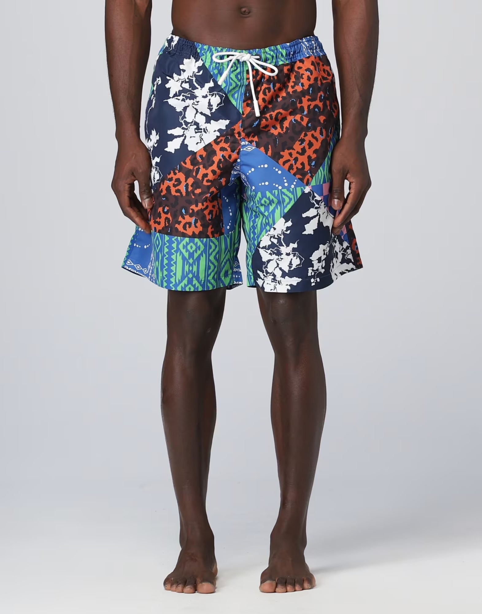 MARCELO BURLON Mix & Match Patchwork Swim Shorts - Men’s Swimwear