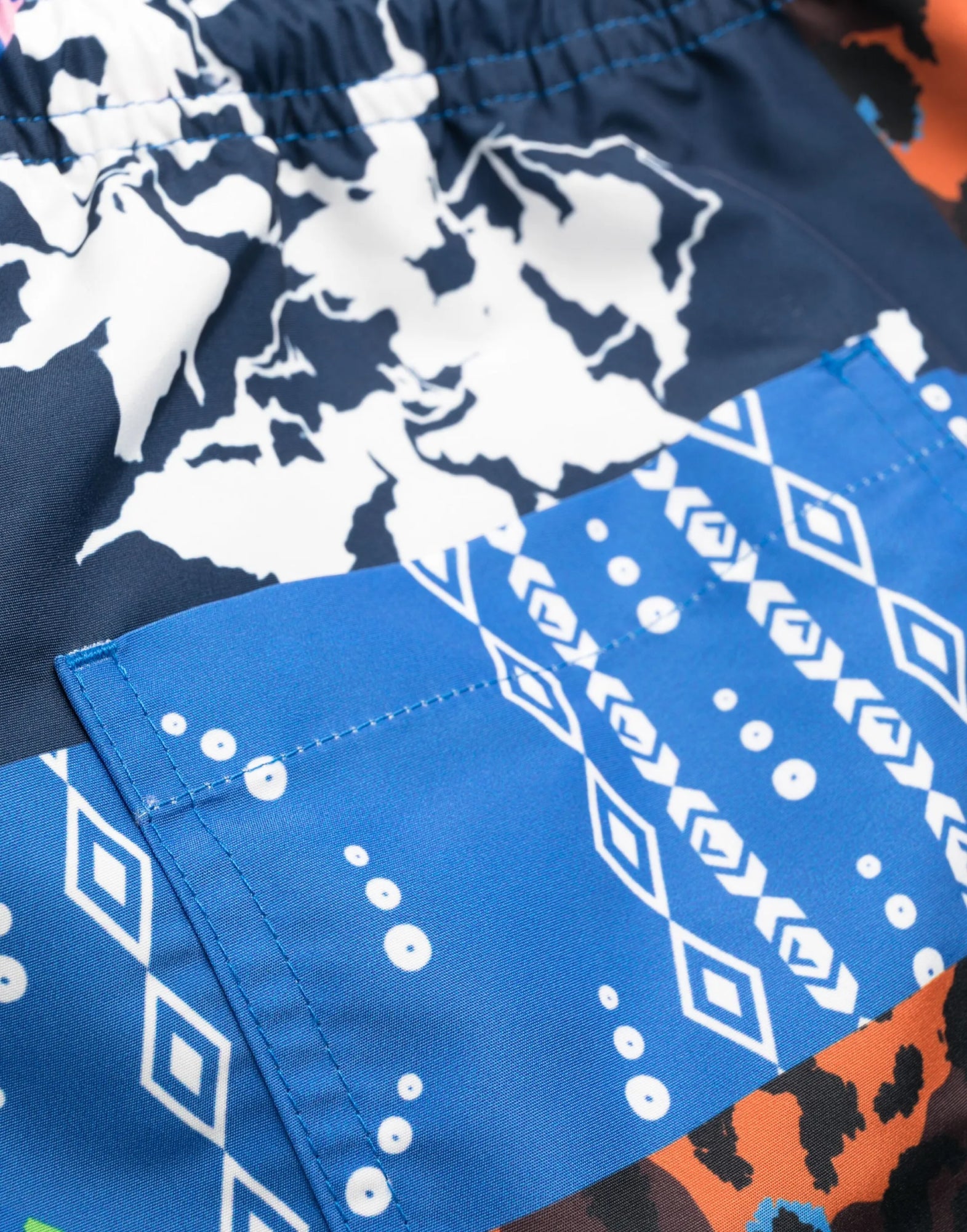 MARCELO BURLON Mix & Match Patchwork Swim Shorts - Men’s Swimwear