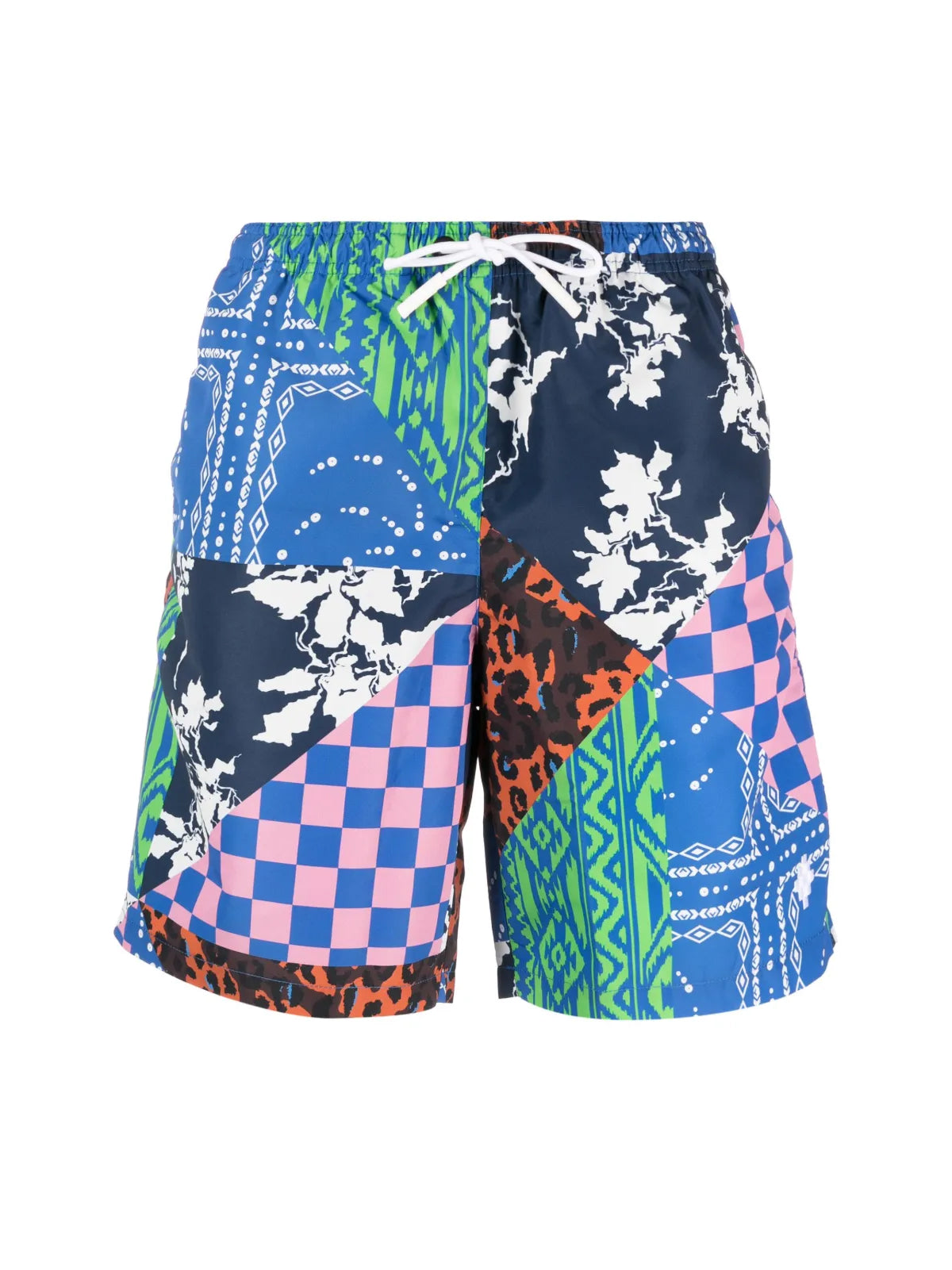 MARCELO BURLON Mix & Match Patchwork Swim Shorts - Men’s Swimwear