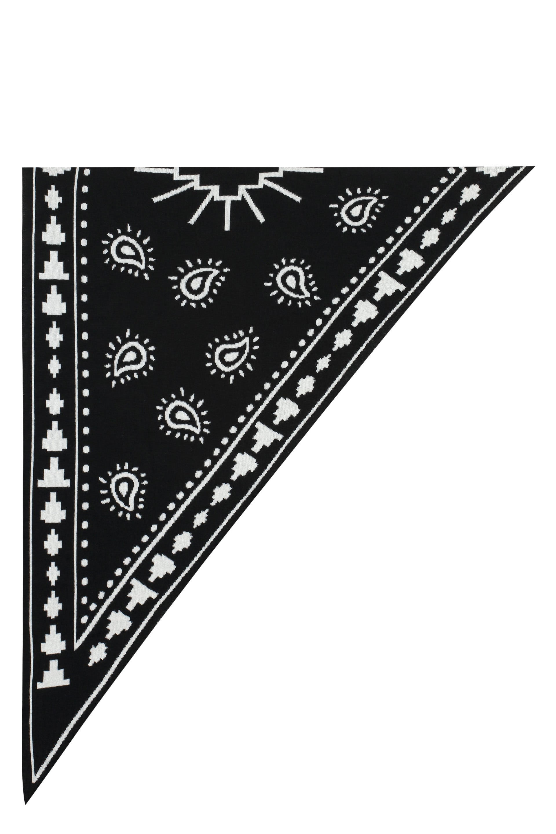 MARCELO BURLON Wool Blend Bandana Motif Scarf - 160X61 CM