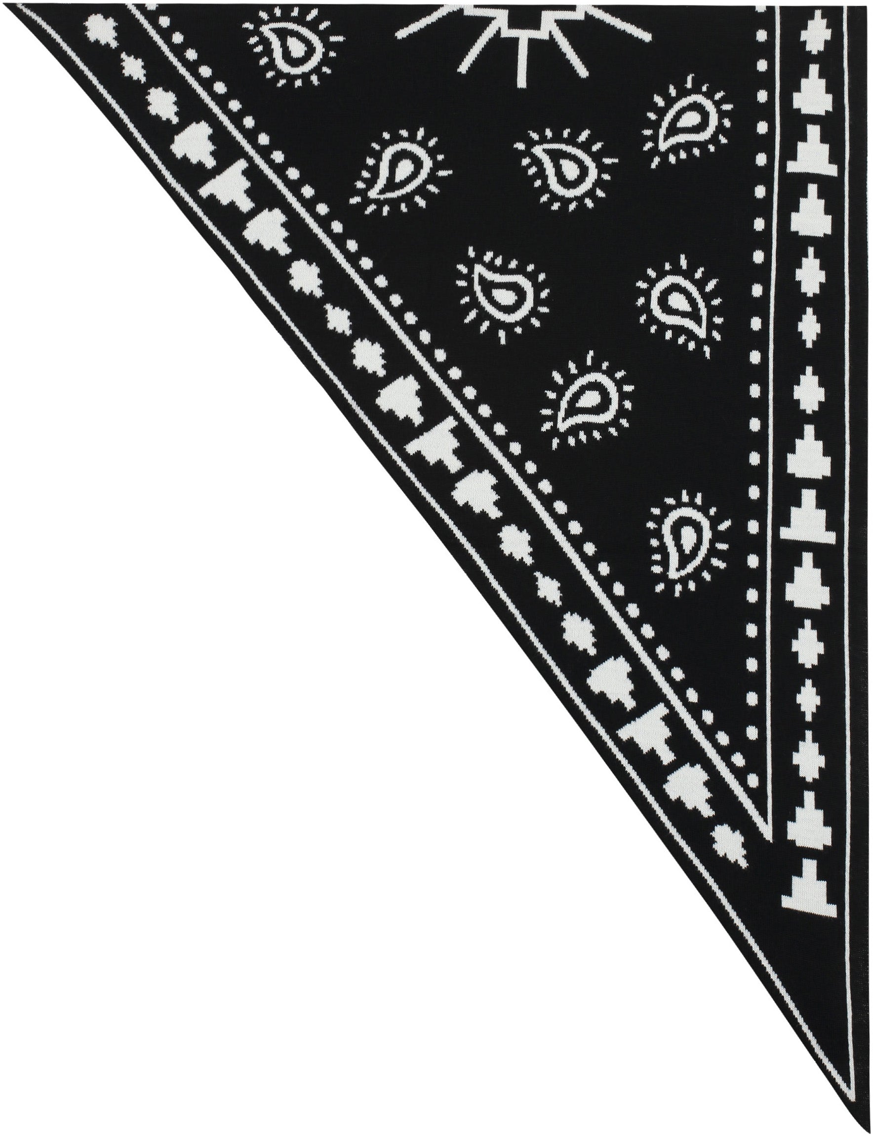 MARCELO BURLON Wool Blend Bandana Motif Scarf - 160X61 CM