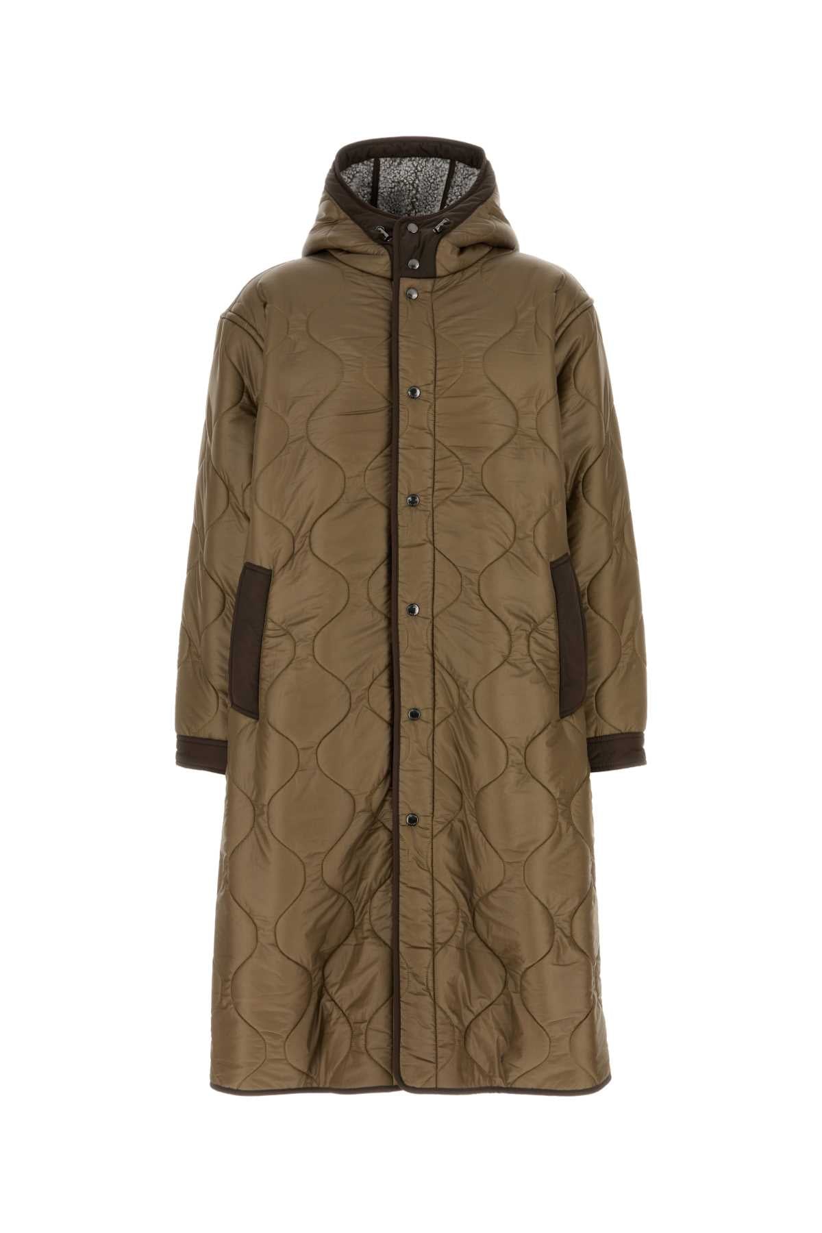 WOOLRICH Men's Quilted Sherpa Lined Long Jacket
