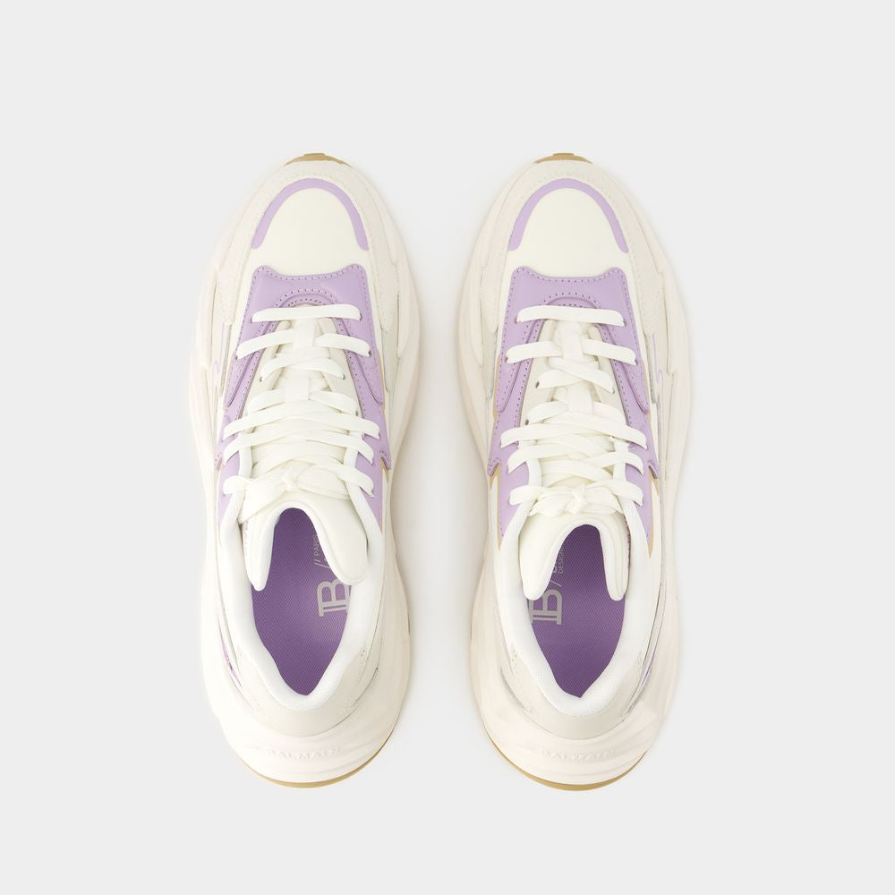BALMAIN Faux Leather & Suede Sneakers for Women