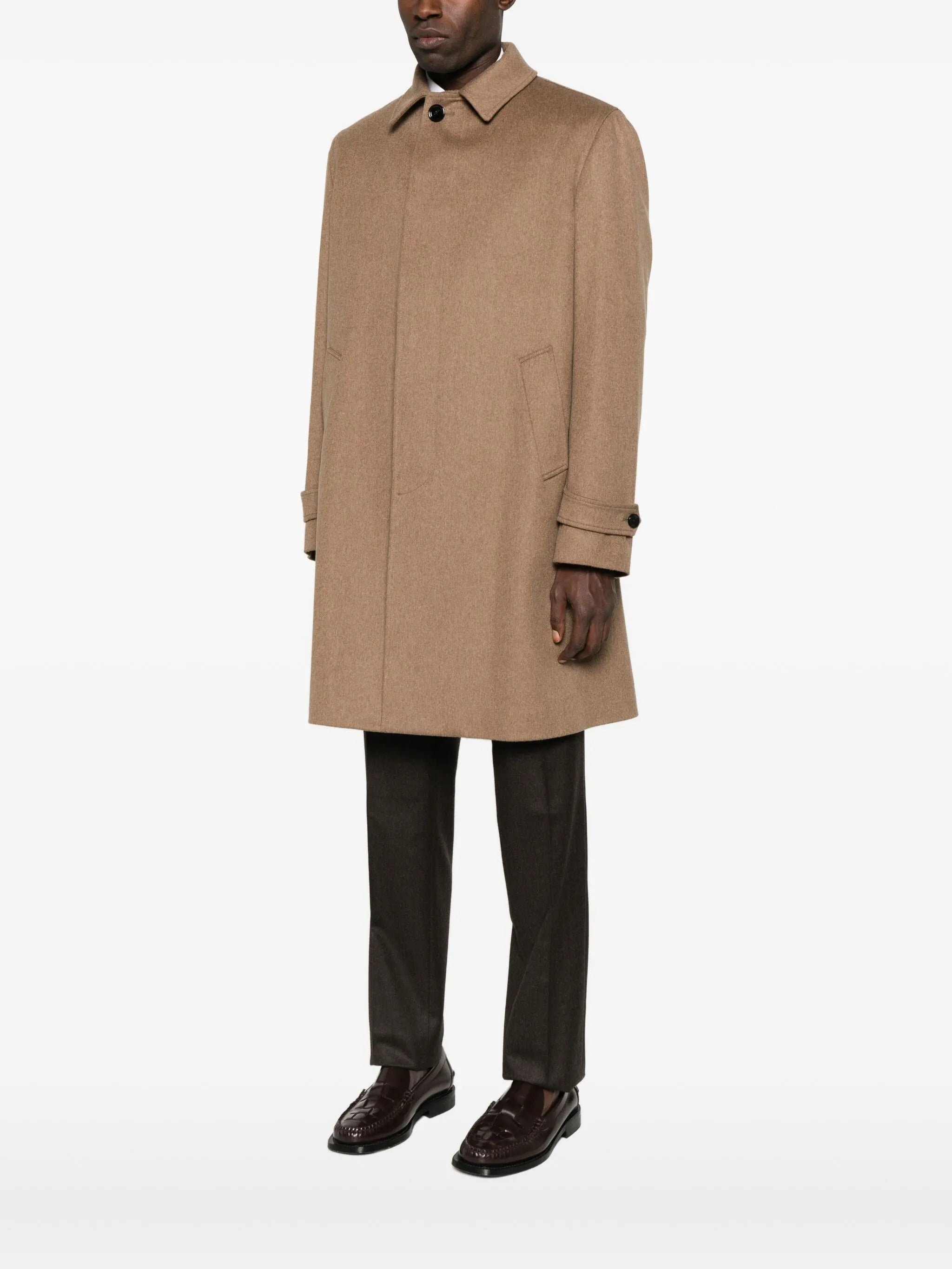 LARDINI Single-Breasted Wool Jacket for Men