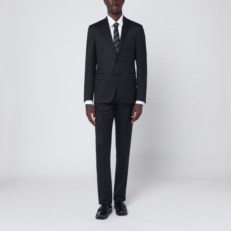 LARDINI Men's Single-Breasted Wool Suit