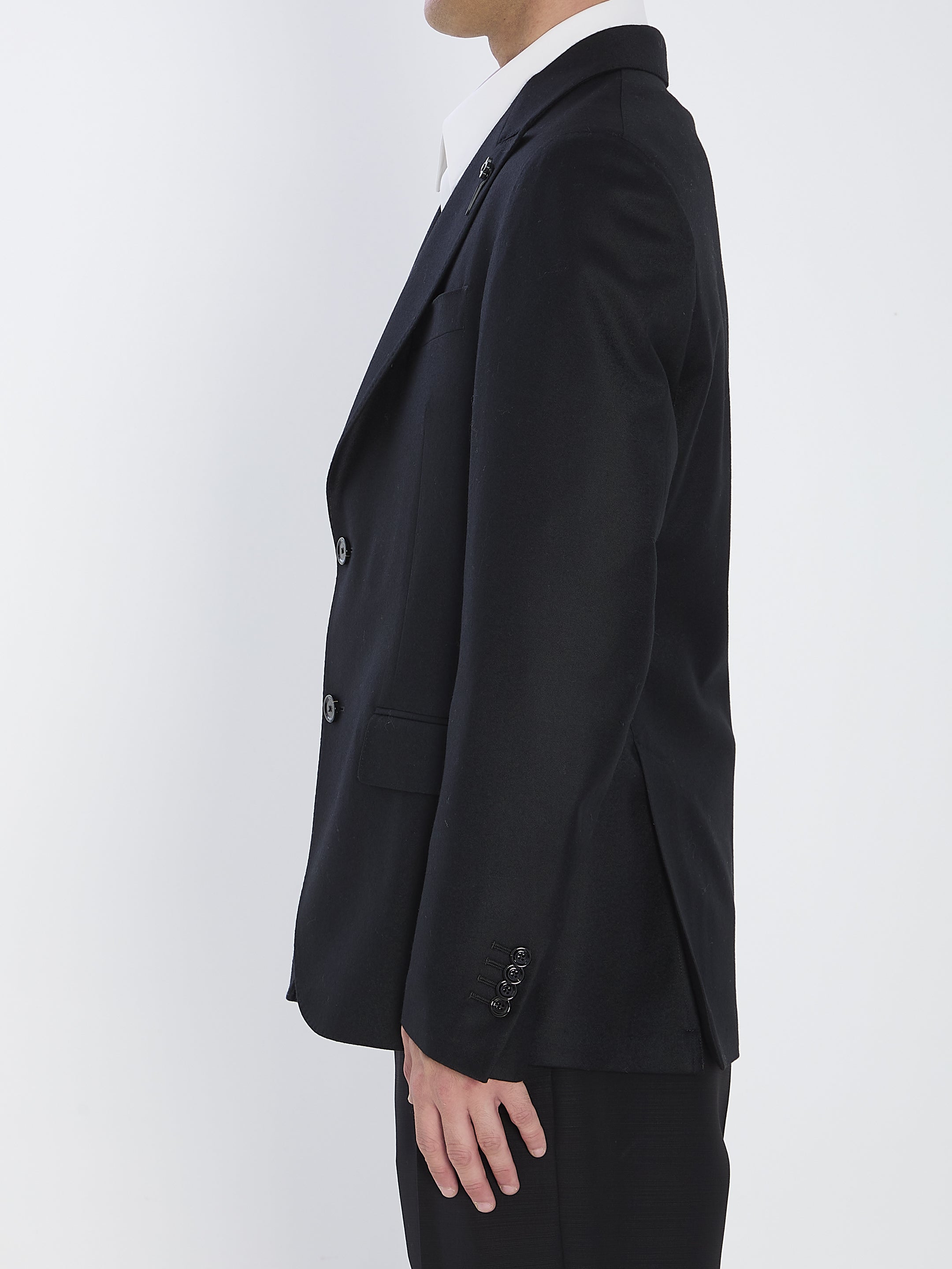 LARDINI Men's Pure Virgin Wool and Cashmere Jacket - Size 48 IT