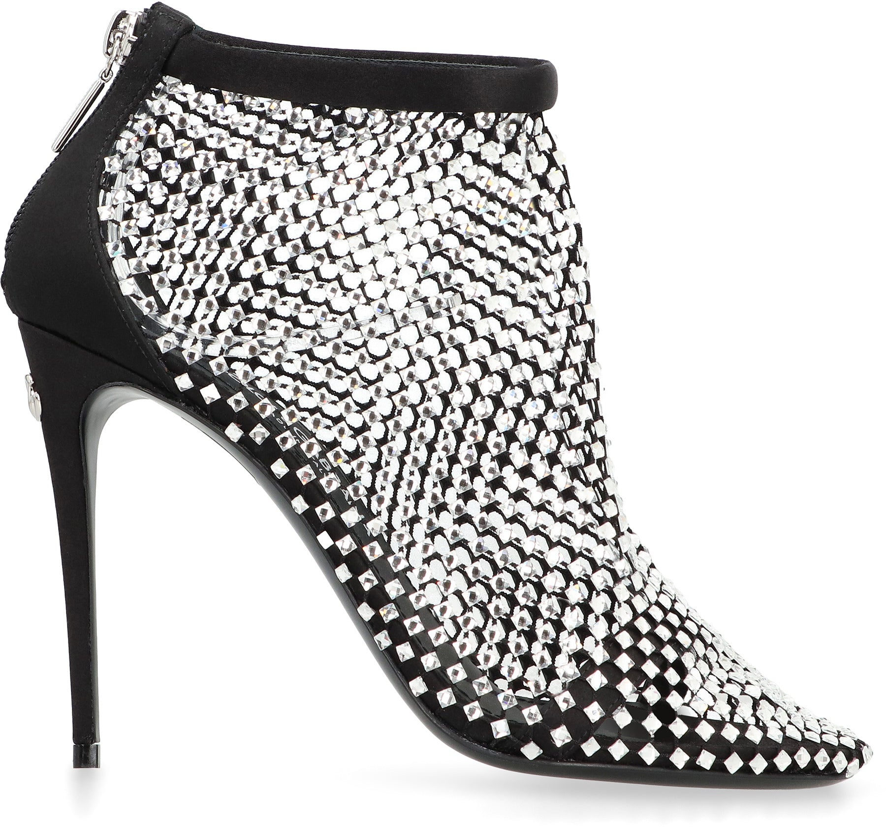 DOLCE & GABBANA Satin Pumps with Rhinestones - Women's Stiletto Heels