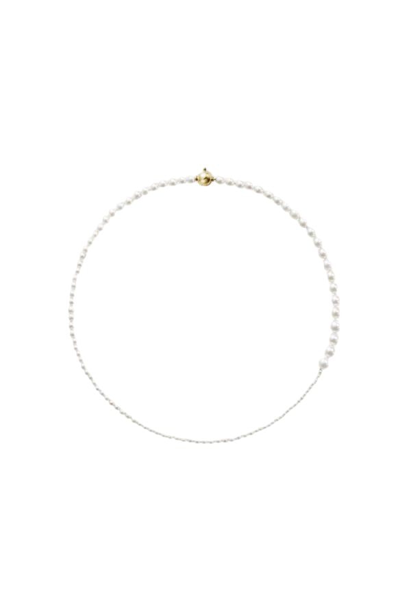 SOPHIE BILLE BRAHE Mini Pearl Necklace with 14 Carat Gold