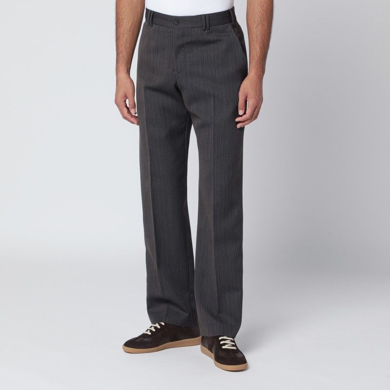 PT01 Wool Trousers with Stripes for Men