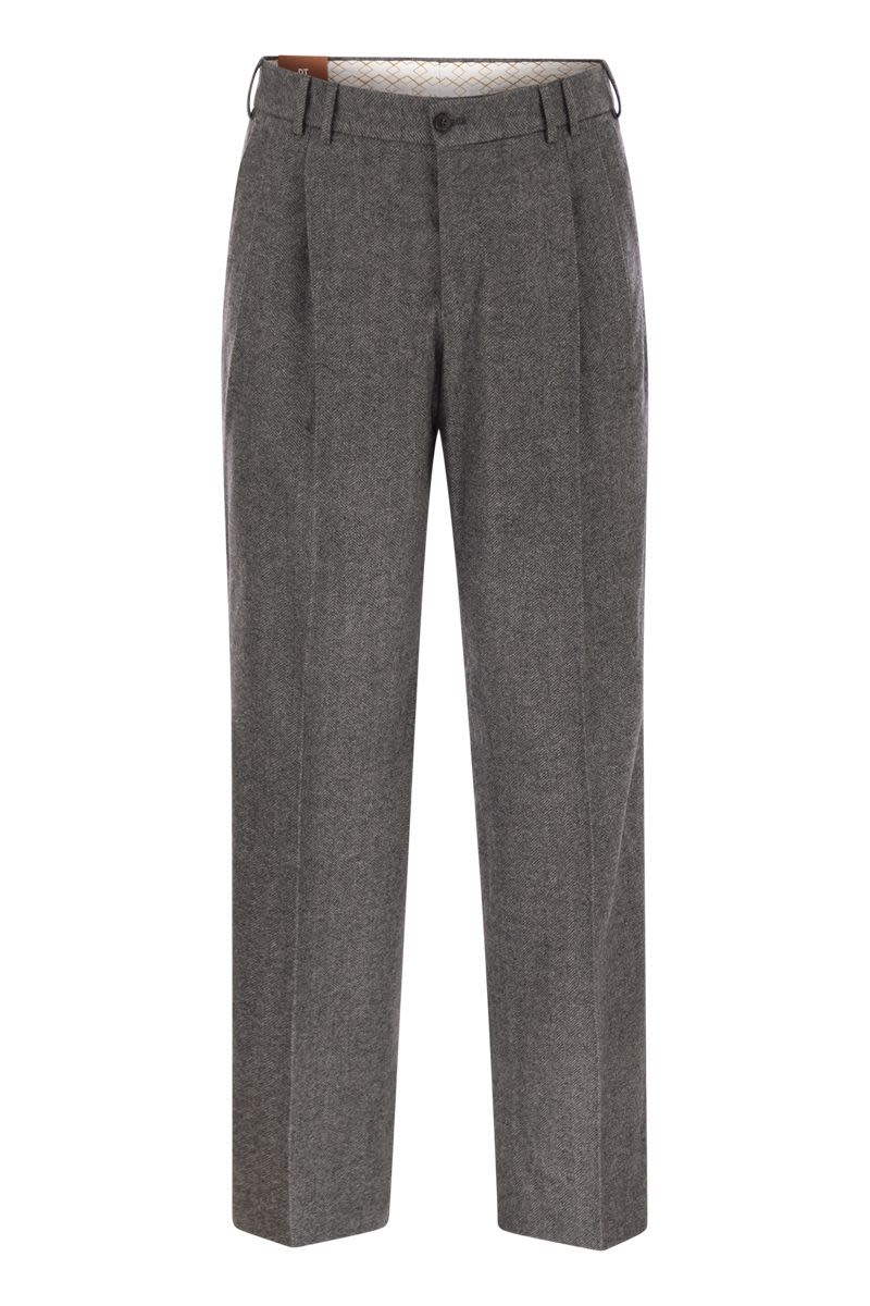 PT TORINO Men's Virgin Wool and Cashmere Trousers