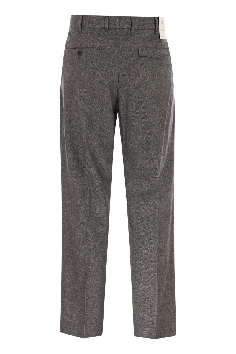 PT TORINO Men's Virgin Wool and Cashmere Trousers