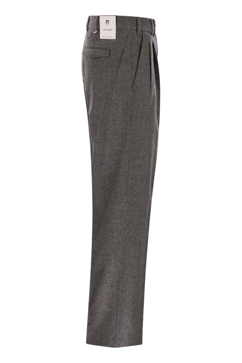 PT TORINO Men's Virgin Wool and Cashmere Trousers