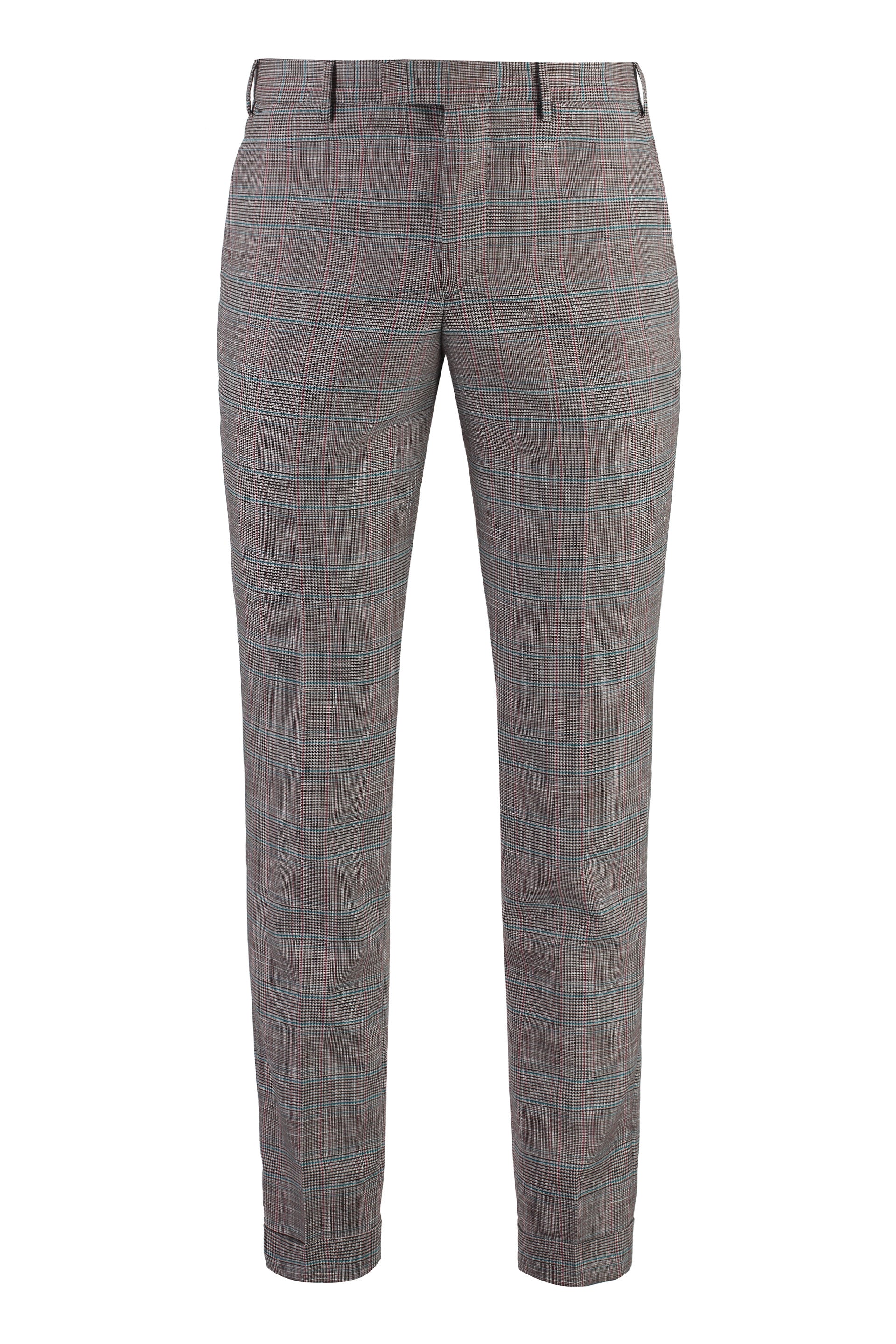 PT01 Men's Wool Trousers with Multiple Pockets