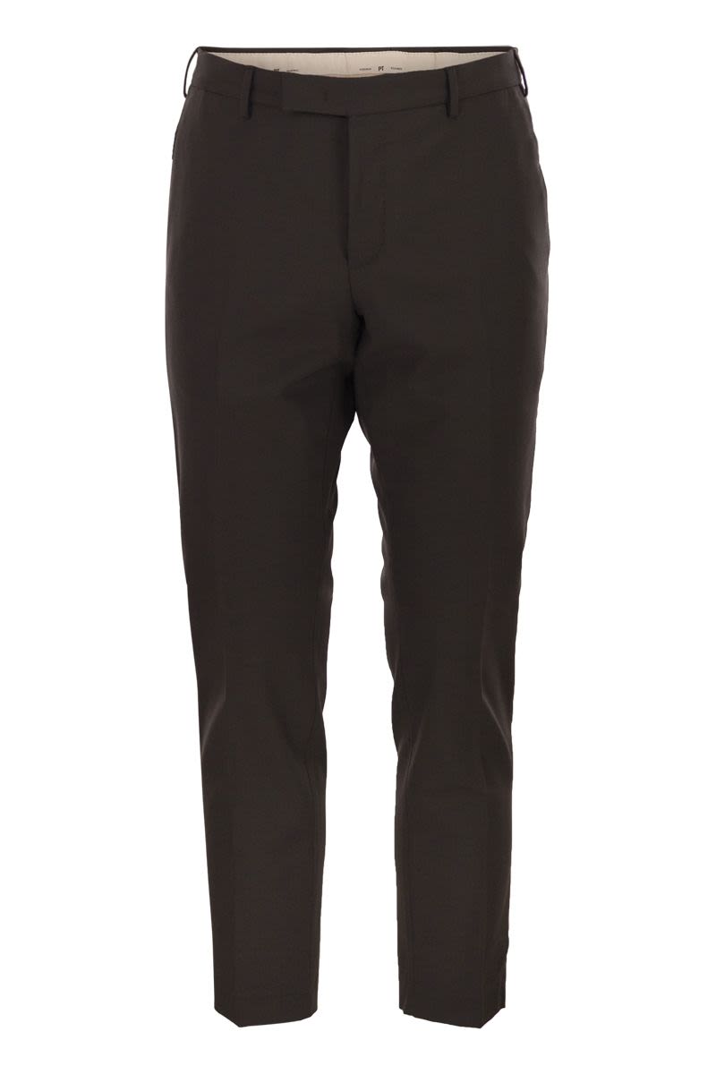PT TORINO Slim Fit Stretch Virgin Wool Trousers