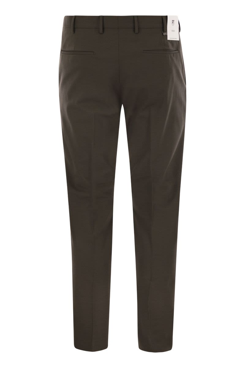 PT TORINO Men's Slim Fit Stretch Virgin Wool Trousers