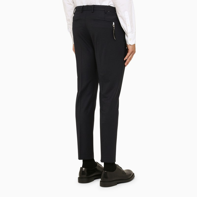 PT TORINO Slim Fit Virgin Wool Flat-Bellied Trousers