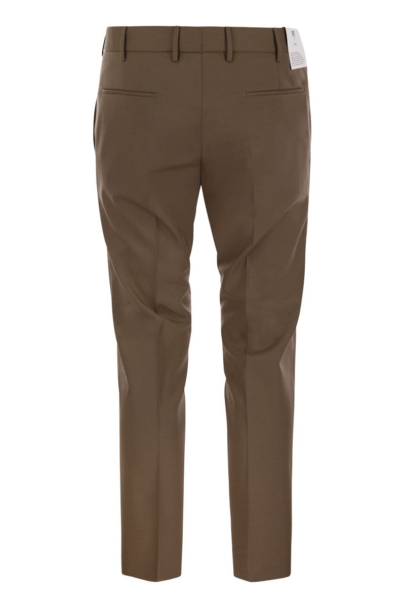 PT TORINO Slim Fit Virgin Wool Trousers
