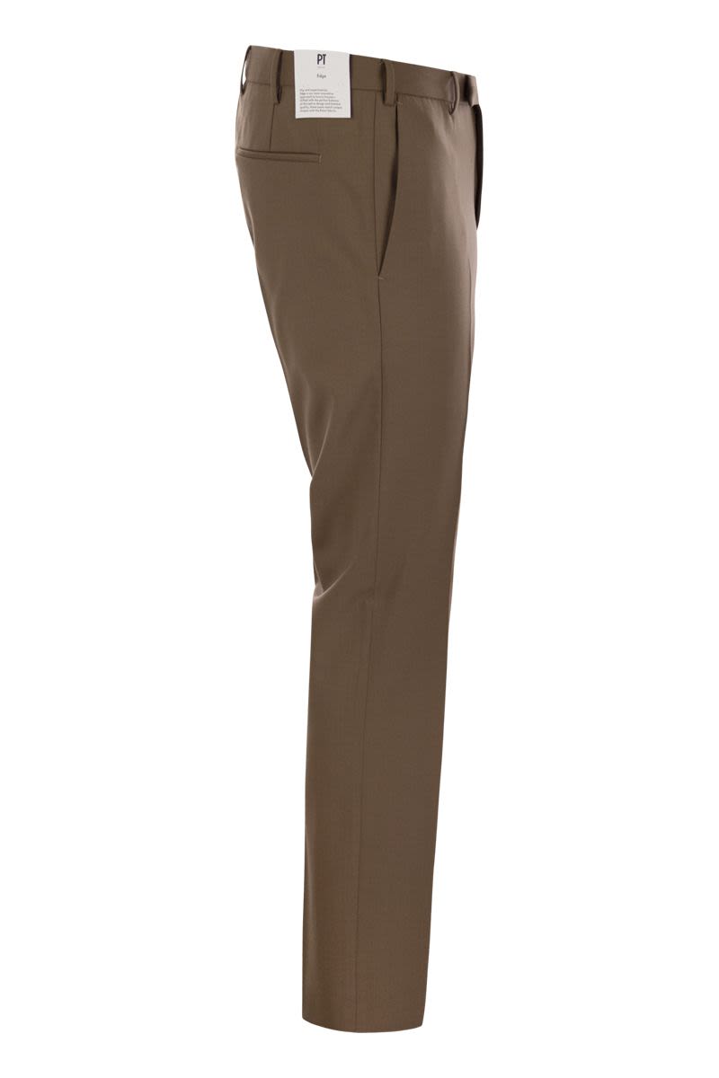 PT TORINO Slim Fit Virgin Wool Trousers