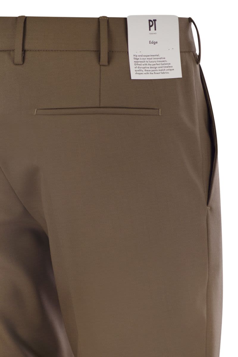 PT TORINO Slim Fit Virgin Wool Trousers