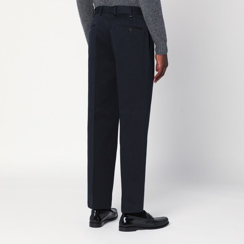 PT01 Navy Cotton Trousers for Men - FW25 Collection