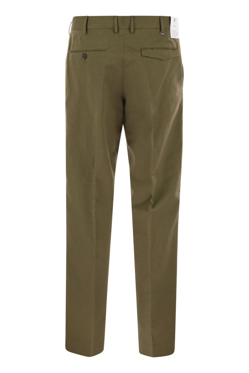 PT TORINO Cotton-Linen Straight-Leg Trousers for Men