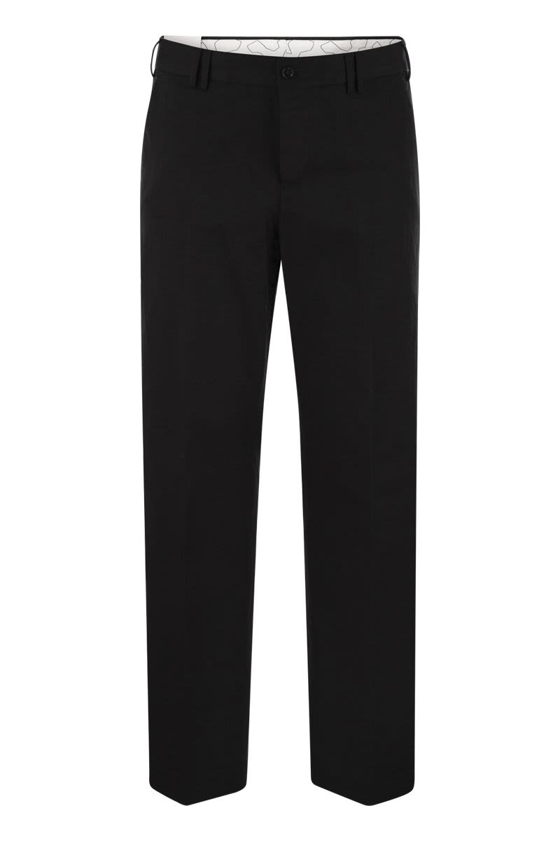 PT TORINO Straight-Leg Cotton Linen Trousers