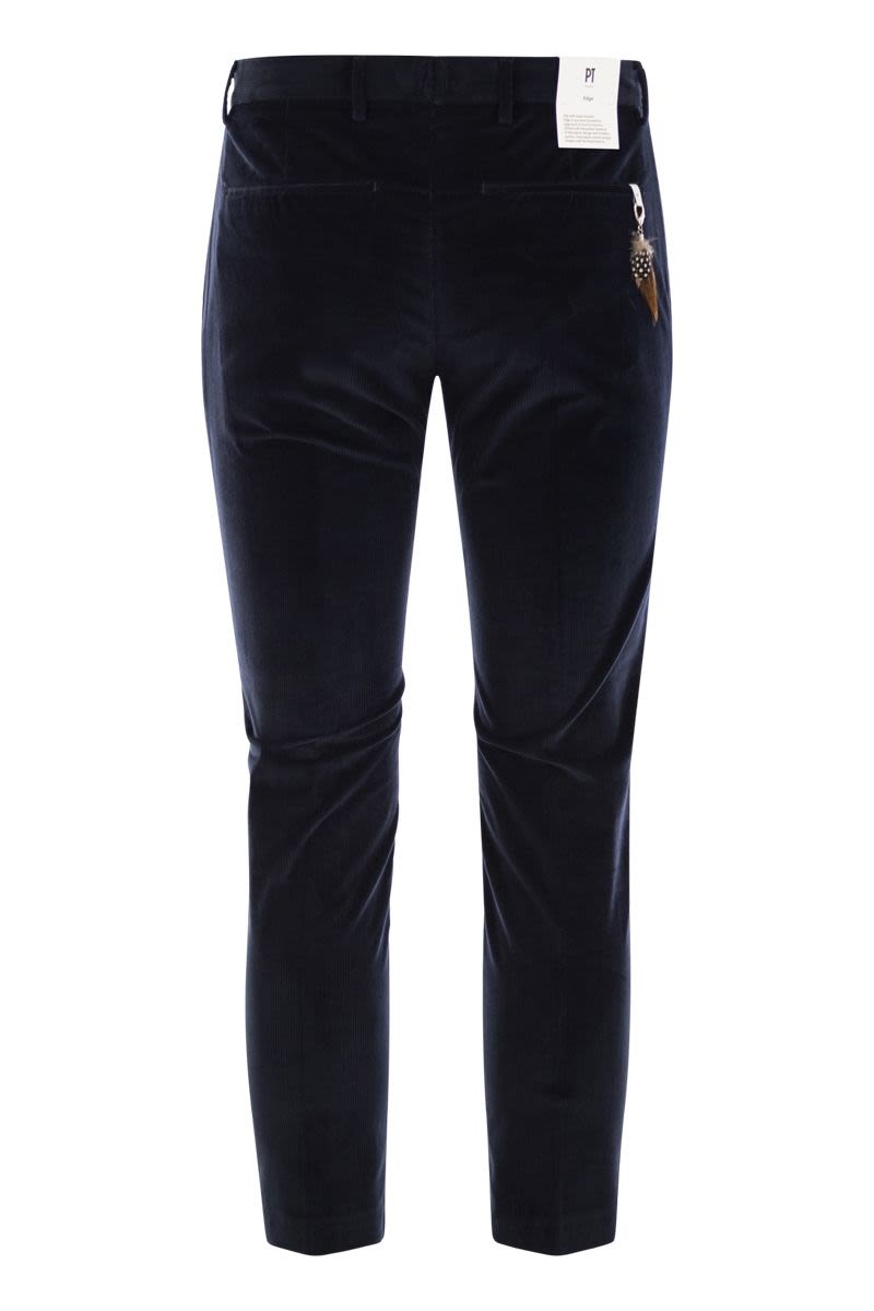 PT TORINO Slim Fit Velvet Trousers for Men