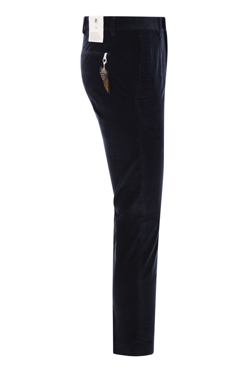PT TORINO Slim Fit Velvet Trousers for Men
