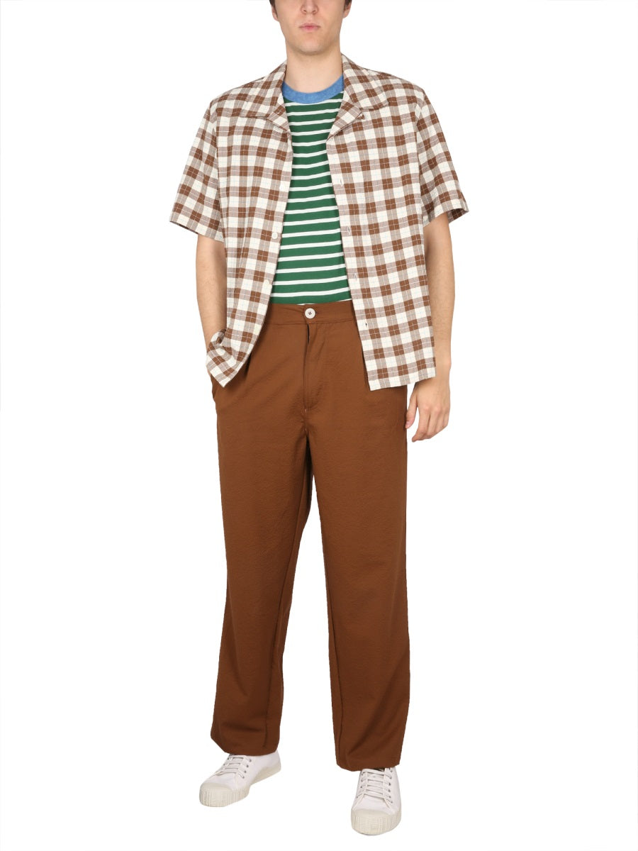 HOWLIN Classic Bowling Neck Button-Up Shirt for Men