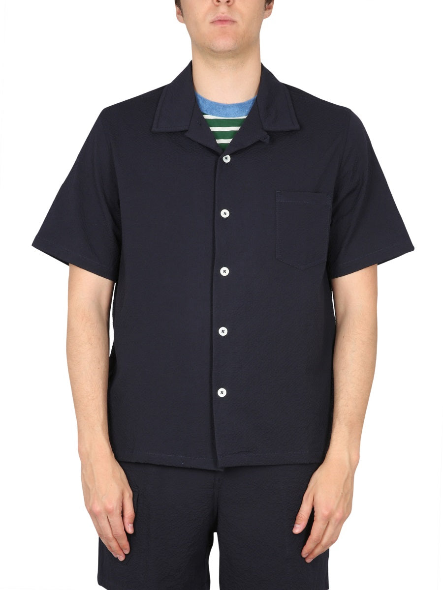 HOWLIN Men's Bowling Neck Mini Cocktail Shirt