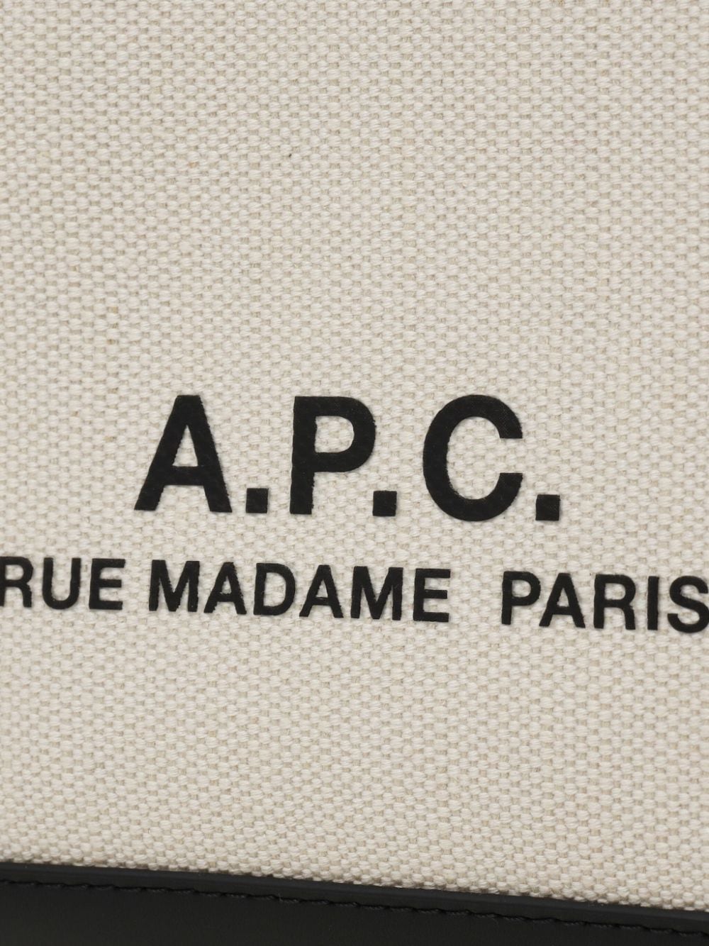 A.P.C. Two-Tone Canvas and Leather Mini Handbag